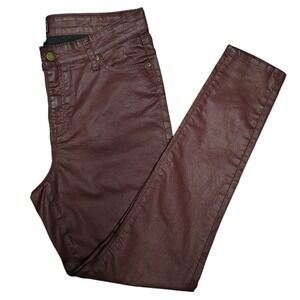 Gap Jeggings Womens Size US 14 Burgundy Rock Biker‎ Edgy Faux Leather